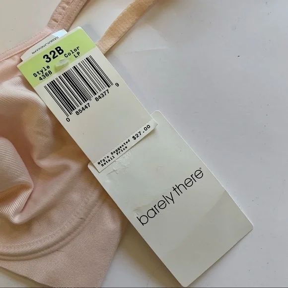 BARELY THERE  light pink natural stretchy soft cup underwire bra minimalist - Picture 3 of 8